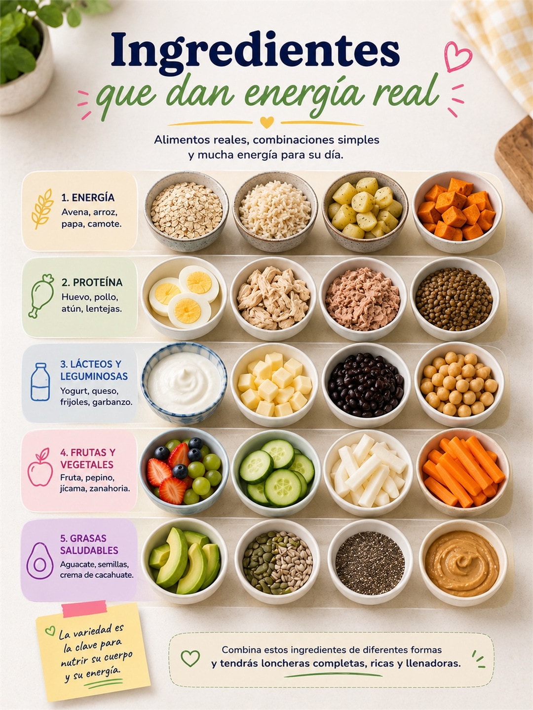 Energía real: Combinaciones completas