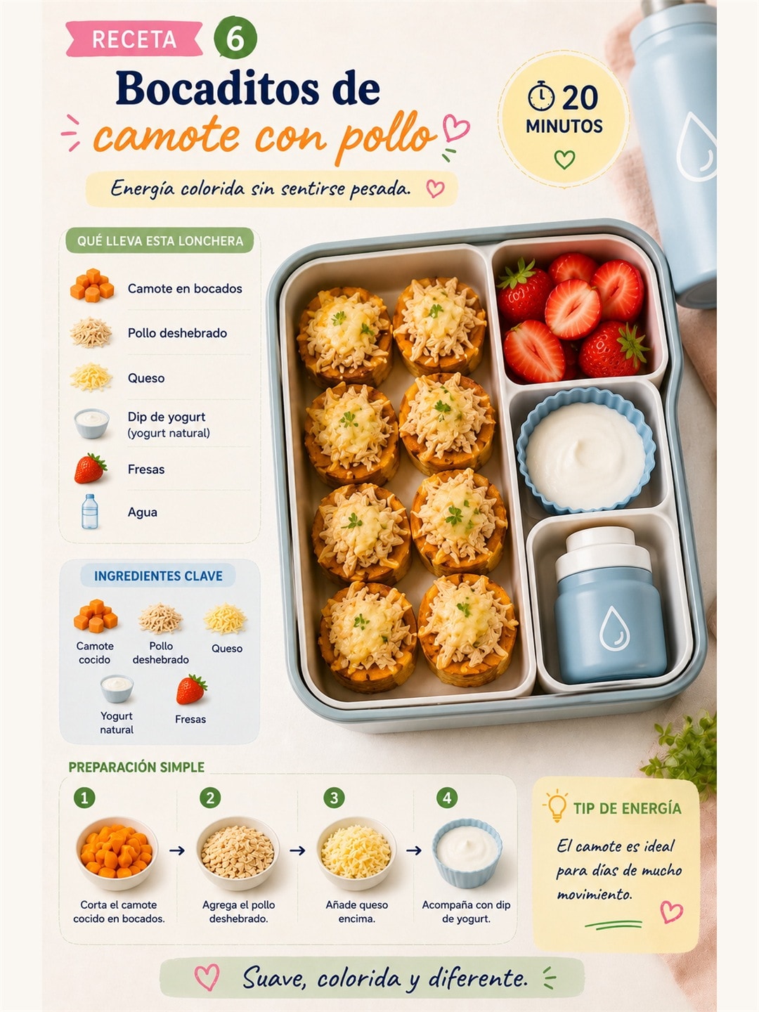 Recetas llenadoras: Ideas para escuela y juego